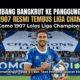 Para pemain dan suporter Como 1907 merayakan keberhasilan bersejarah lolos ke Liga Champions Asia dengan membentangkan bendera klub.