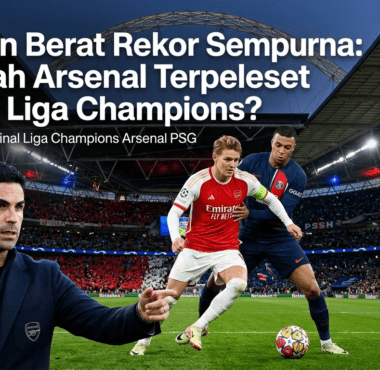Mikel Arteta memberikan instruksi taktis di pinggir lapangan menjelang laga final Liga Champions