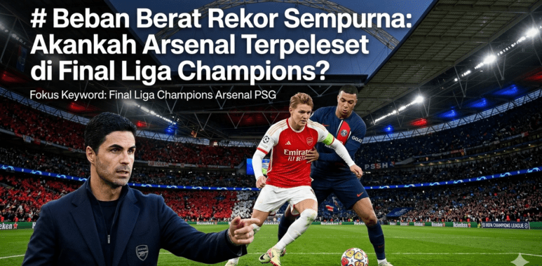 Mikel Arteta memberikan instruksi taktis di pinggir lapangan menjelang laga final Liga Champions