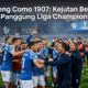 Skuad dan manajemen Como 1907 merayakan kemenangan emosional di lapangan dengan sukacita