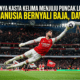 David Raya melakukan penyelamatan gemilang di bawah mistar gawang dengan seragam Arsenal.