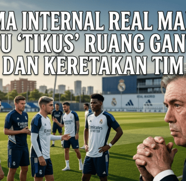 Skuad Real Madrid sedang melakukan sesi latihan rutin di bawah pengawasan tim pelatih menjelang pertandingan krusial