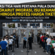 Gerbang pemeriksaan keamanan stadion yang sepi dengan papan penunjuk arah turnamen Piala Dunia 2026