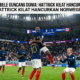 Ousmane Dembele merayakan pencapaian hattrick bersama rekan setimnya di Timnas Prancis pada laga fase grup Piala Dunia 2026.