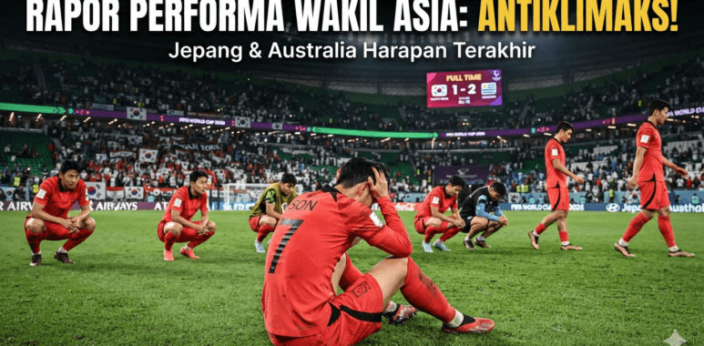 Ekspresi lesu pemain sepak bola Korea Selatan setelah peluit panjang pertandingan fase grup Piala Dunia 2026 dibunyikan.