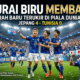 Skuad tim nasional Jepang merayakan gol kemenangan telak atas Tunisia pada fase grup Piala Dunia 2026.