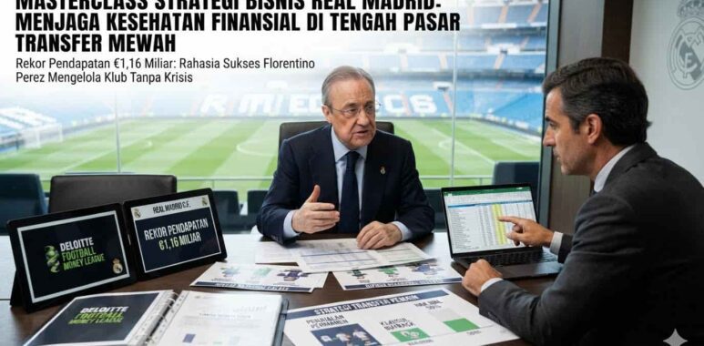 Presiden Real Madrid Florentino Perez dan jajaran manajemen klub mengelola strategi transfer pemain dan keuangan klub.