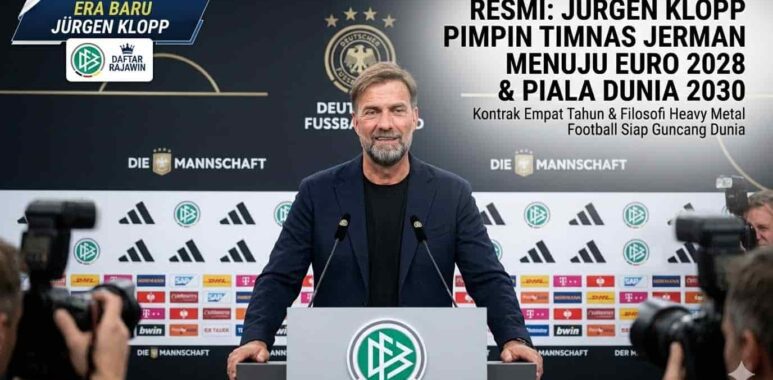 Jurgen Klopp resmi diperkenalkan sebagai pelatih baru tim nasional Jerman dengan filosofi heavy metal football