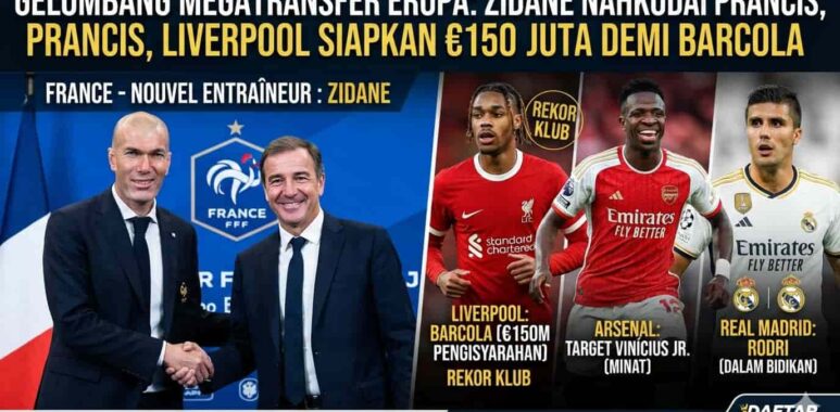 Pergerakan masif bursa transfer klub-klub besar Eropa dan penunjukan Zinedine Zidane sebagai pelatih anyar tim nasional Prancis