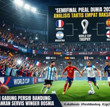 Empat tim raksasa Prancis, Spanyol, Argentina, dan Inggris bersiap melakoni laga hidup mati di babak semifinal Piala Dunia 2026.