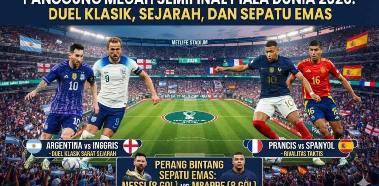 Skuad Prancis, Spanyol, Argentina, dan Inggris bersiap menghadapi babak semifinal Piala Dunia 2026 yang penuh drama.