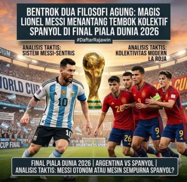 Duel sengit perebutan trofi antara kolektivitas timnas Spanyol melawan magis individu Lionel Messi di final Piala Dunia 2026.