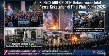 Buntut kegagalan Argentina di final Piala Dunia 2026 memicu kerusuhan dan bentrokan suporter dengan kepolisian di Obelisco Buenos Aires.