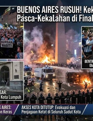Buntut kegagalan Argentina di final Piala Dunia 2026 memicu kerusuhan dan bentrokan suporter dengan kepolisian di Obelisco Buenos Aires.