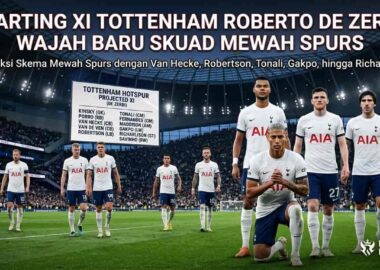 Proyeksi starting XI Tottenham Hotspur di bawah asuhan pelatih Roberto De Zerbi dengan formasi mewah
