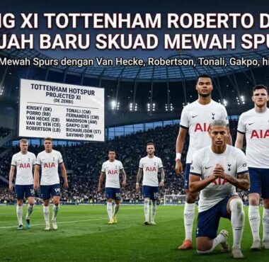 Proyeksi starting XI Tottenham Hotspur di bawah asuhan pelatih Roberto De Zerbi dengan formasi mewah
