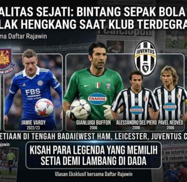 Para pemain sepak bola legendaris yang memilih bertahan dan membela klub kesayangan mereka meski harus terdegradasi ke kasta kedua
