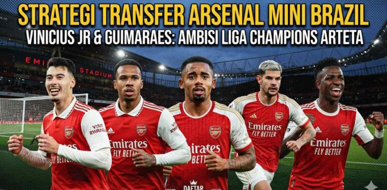 Pergerakan strategi transfer Arsenal Mini Brazil untuk merekrut Vinicius Junior dan Bruno Guimaraes
