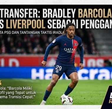 Winger PSG Bradley Barcola yang menjadi target utama dalam rumor transfer Bradley Barcola Liverpool