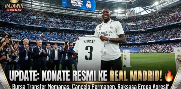 Ibrahima Konate saat diperkenalkan secara resmi sebagai pemain baru Real Madrid