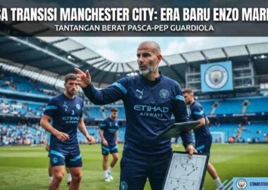Manajer anyar Manchester City Enzo Maresca saat memberikan instruksi kepada para pemain di pinggir lapangan