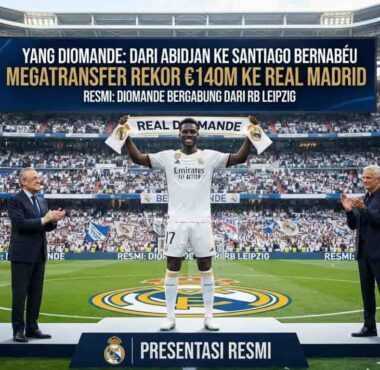 Yan Diomande yang resmi berseragam Real Madrid usai memecahkan rekor transfer dari RB Leipzig