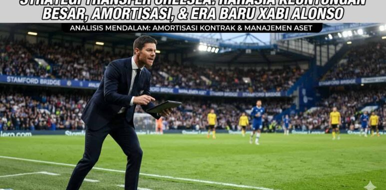 Manajer Chelsea Xabi Alonso saat memberikan instruksi taktis di pinggir lapangan Stamford Bridge