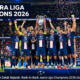 Skuad Paris Saint-Germain mengangkat trofi Liga Champions 2026 dalam kemeriahan selebrasi juara