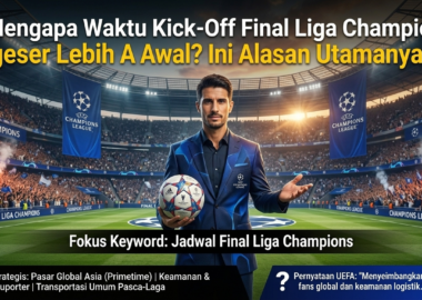 Atmosfer megah stadion menjelang pertandingan final Liga Champions yang digelar lebih awal