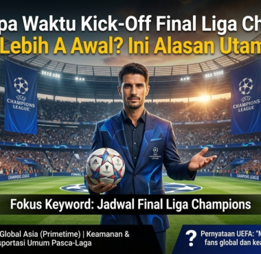 Atmosfer megah stadion menjelang pertandingan final Liga Champions yang digelar lebih awal