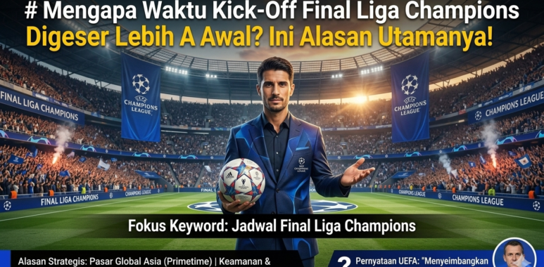 Atmosfer megah stadion menjelang pertandingan final Liga Champions yang digelar lebih awal