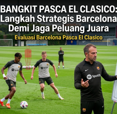 Sesi diskusi taktis Hansi Flick bersama tim pelatih Barcelona di fasilitas latihan Ciutat Esportiva Joan Gamper