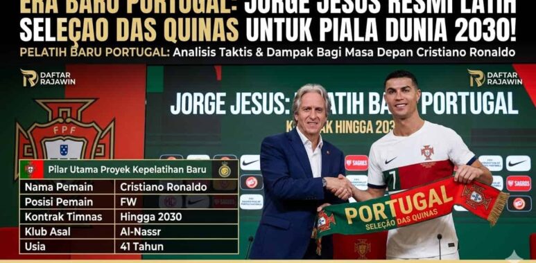 Jorge Jesus resmi diperkenalkan oleh FPF sebagai pelatih baru timnas Portugal dengan kontrak jangka panjang