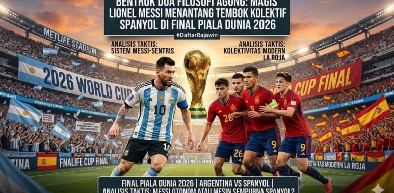 Duel sengit perebutan trofi antara kolektivitas timnas Spanyol melawan magis individu Lionel Messi di final Piala Dunia 2026.