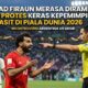 Ekspresi protes Mohamed Salah kepada wasit Francois Letexier dalam laga babak 16 besar Piala Dunia 2026